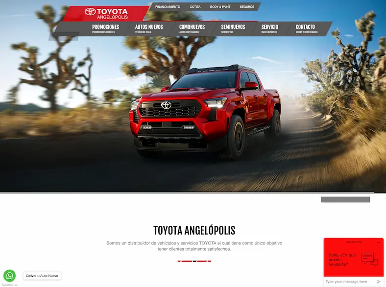 sitio web toyota